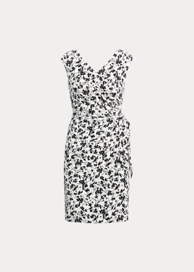 Women's Ralph Lauren Floral Jersey Cap-Sleeve Dresses | 207918NMP